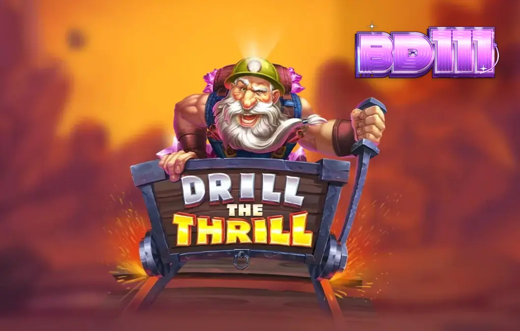 Drill the Thrill স্লট গেমের খনি থিমযুক্ত ইন্টারফেস